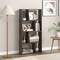 48 Inch 4-Tier Geometric Bookshelf with 8 Cubes for Living Room Bedroom